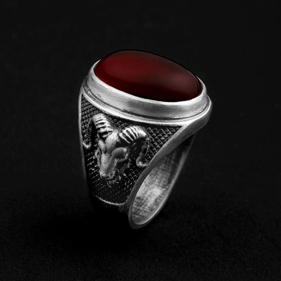 carnelian ring with aries, captivating beauty and metaphysical