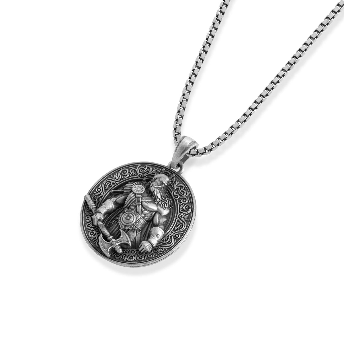 Norse Warrior Oath Medallion Necklace