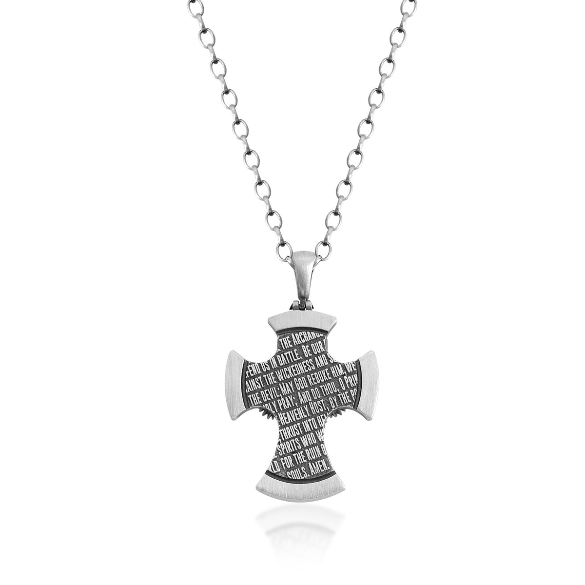 Saint Michael Winged Cross Necklace