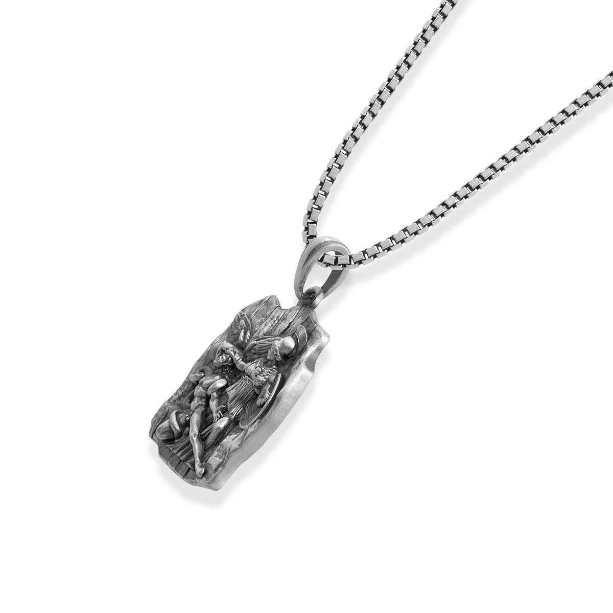 Saint George Dragon Slayer Relief Necklace
