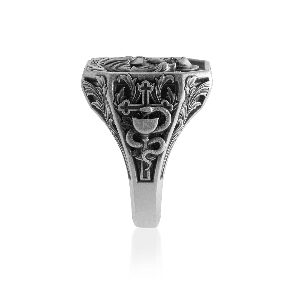 Saint Benedict Octagonal Signet Ring
