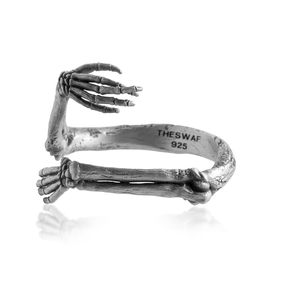 Skeletal Hands Embrace Wrap Ring