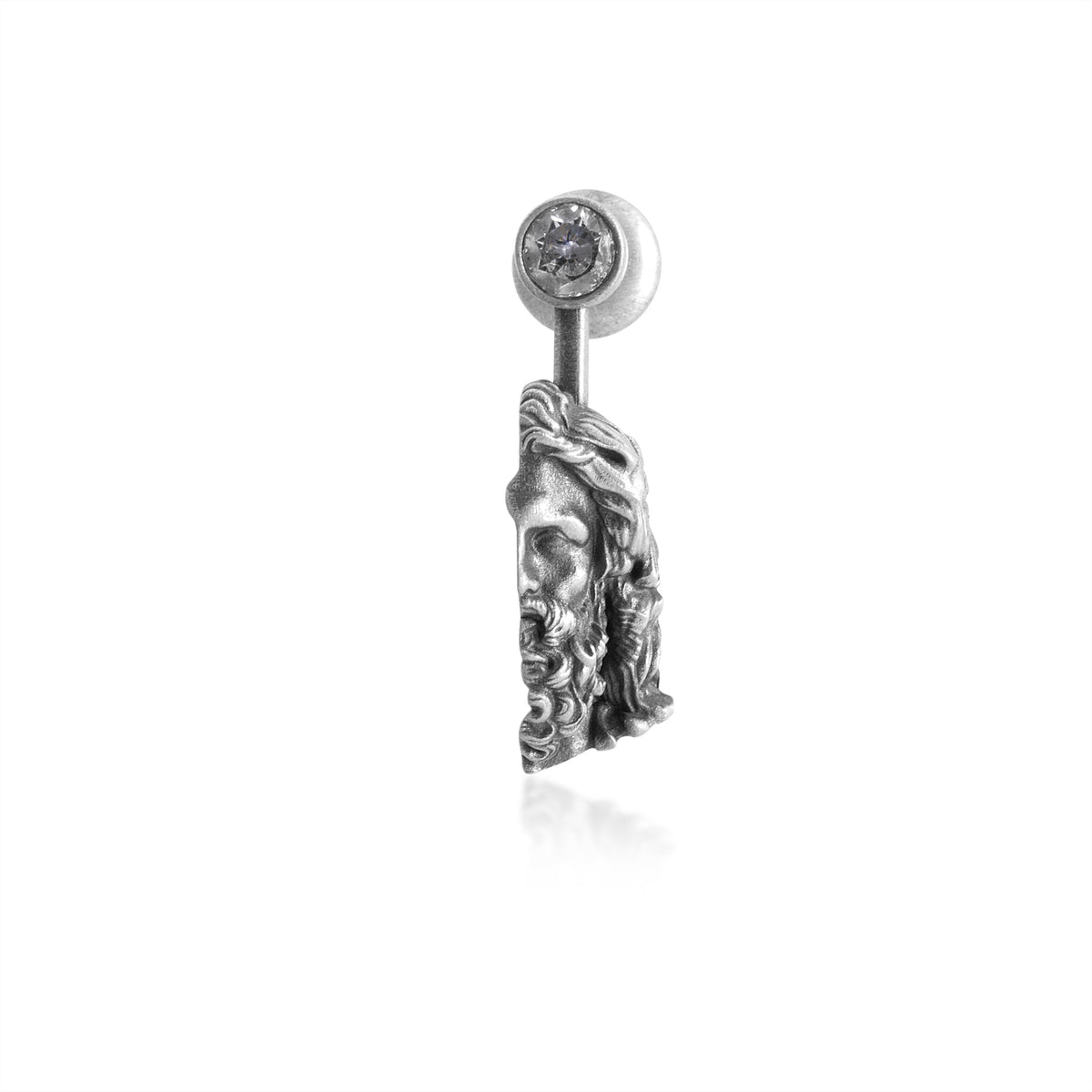 Zeus Crystal Split Portrait Earrings