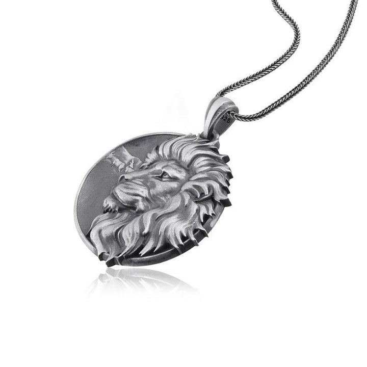 African Lion Necklace side view