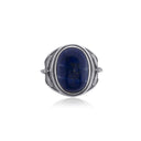 Egyptian Isis Goddess Lapis Lazuli Ring top view