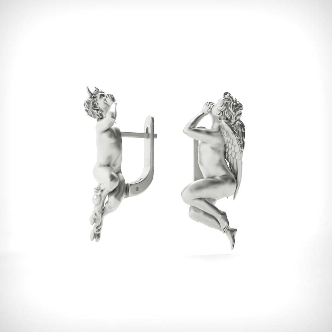 Angel and Devil Whispering Earrings