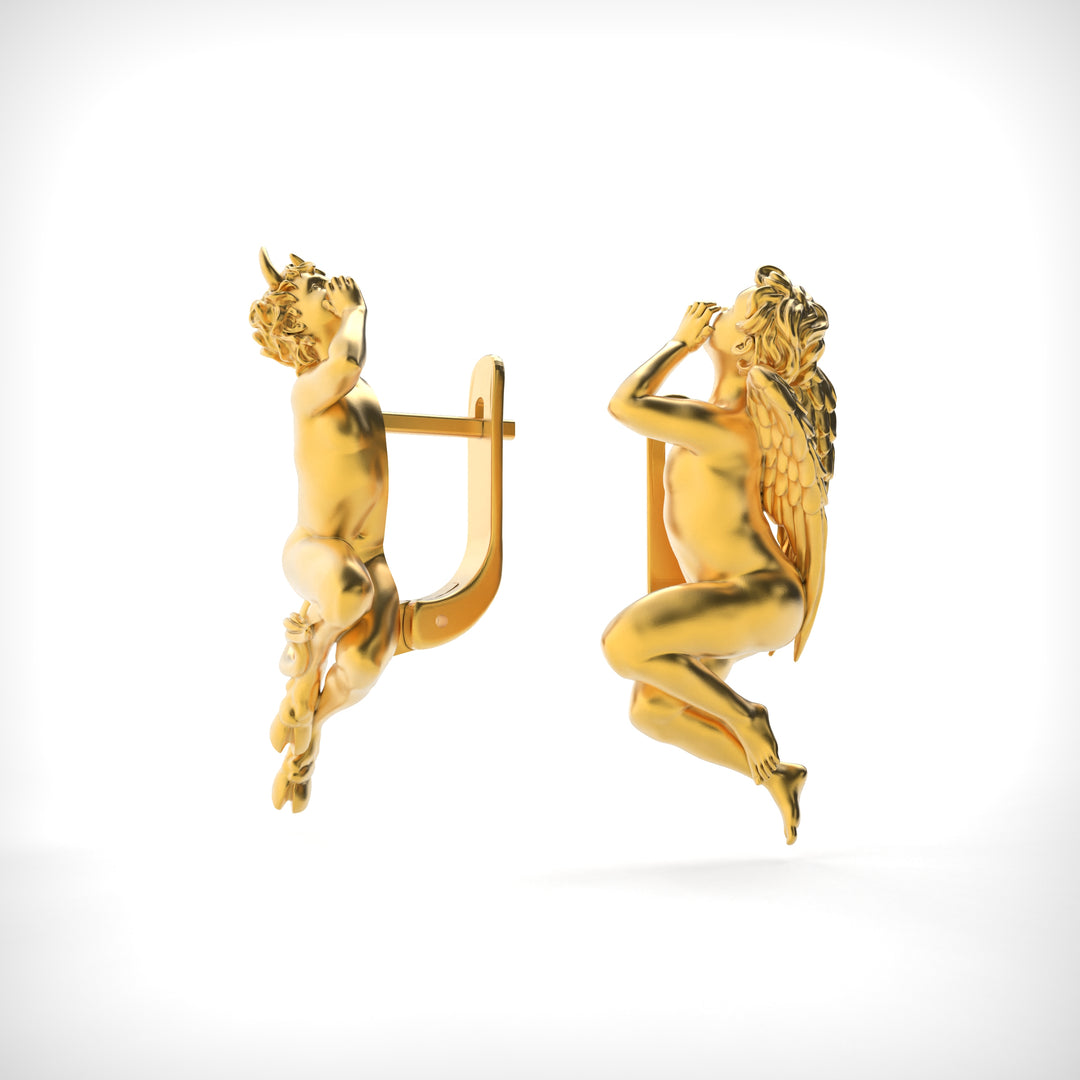 Angel and Devil Whispering Earrings