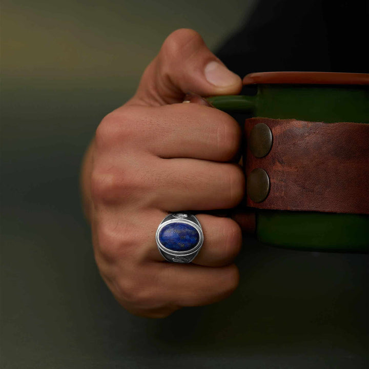Angel Lapis Gemstone Ring