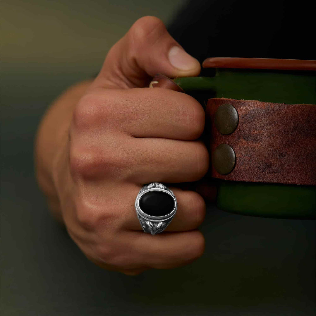 Aries Onyx Gemstone Ring