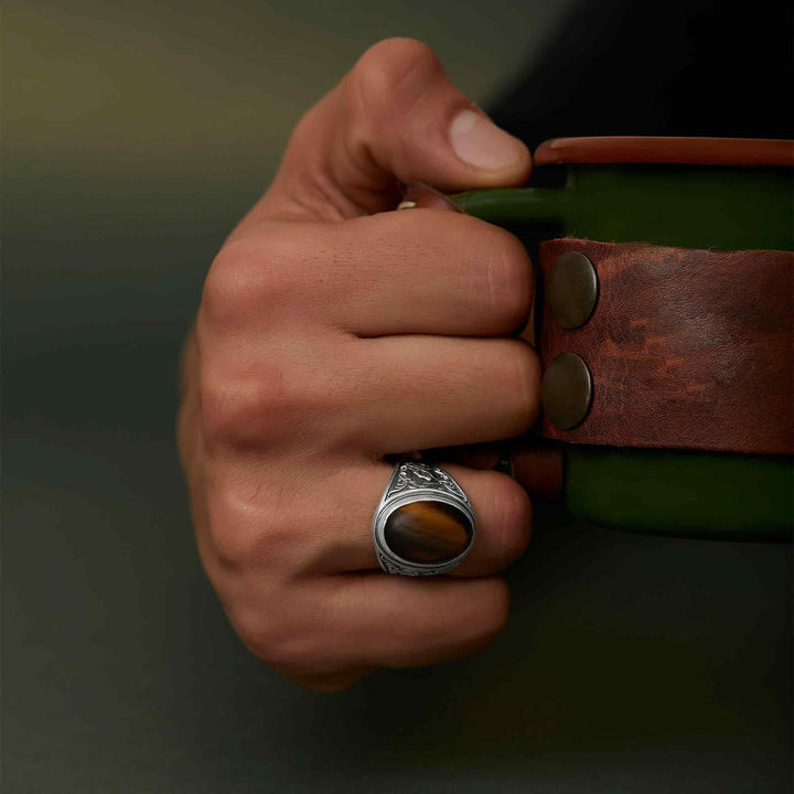 Azrael Tiger Eye Ring