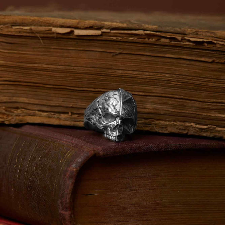 Half Brain Skull Ring