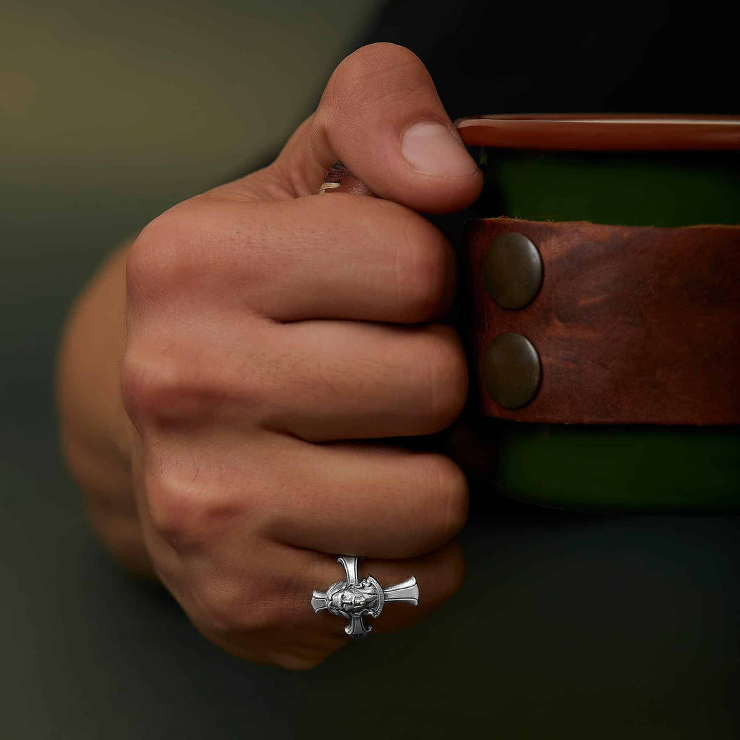 Jesus Cross Thin Ring