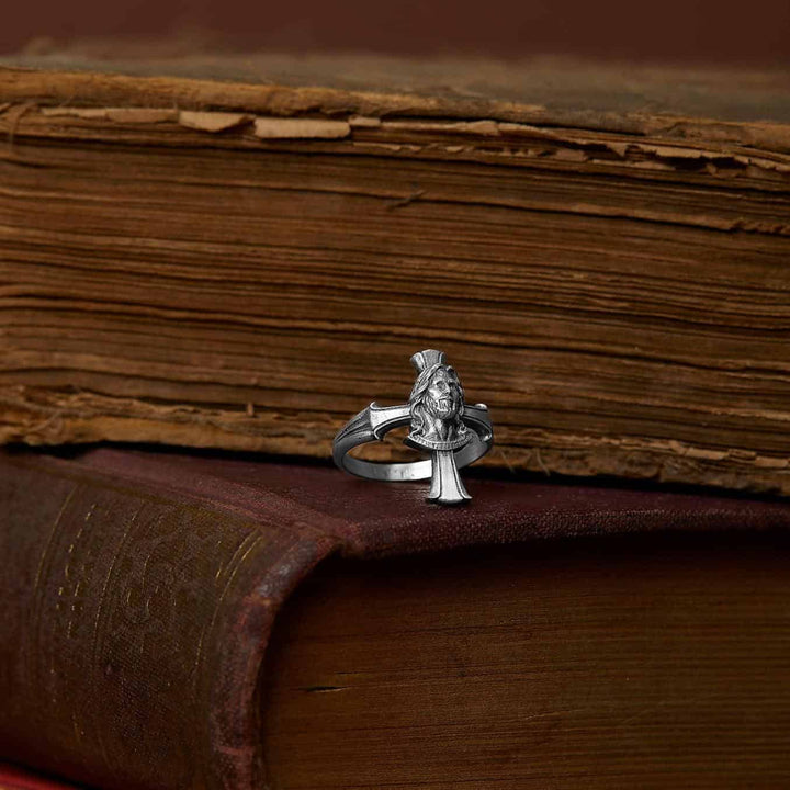 Jesus Cross Thin Ring