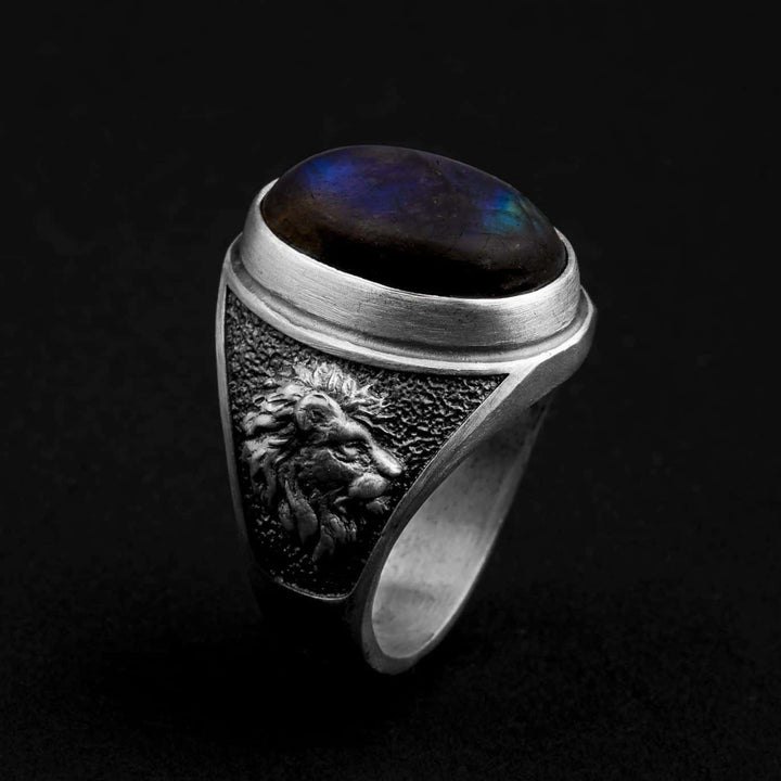 Lion Labradorite Gemstone Ring