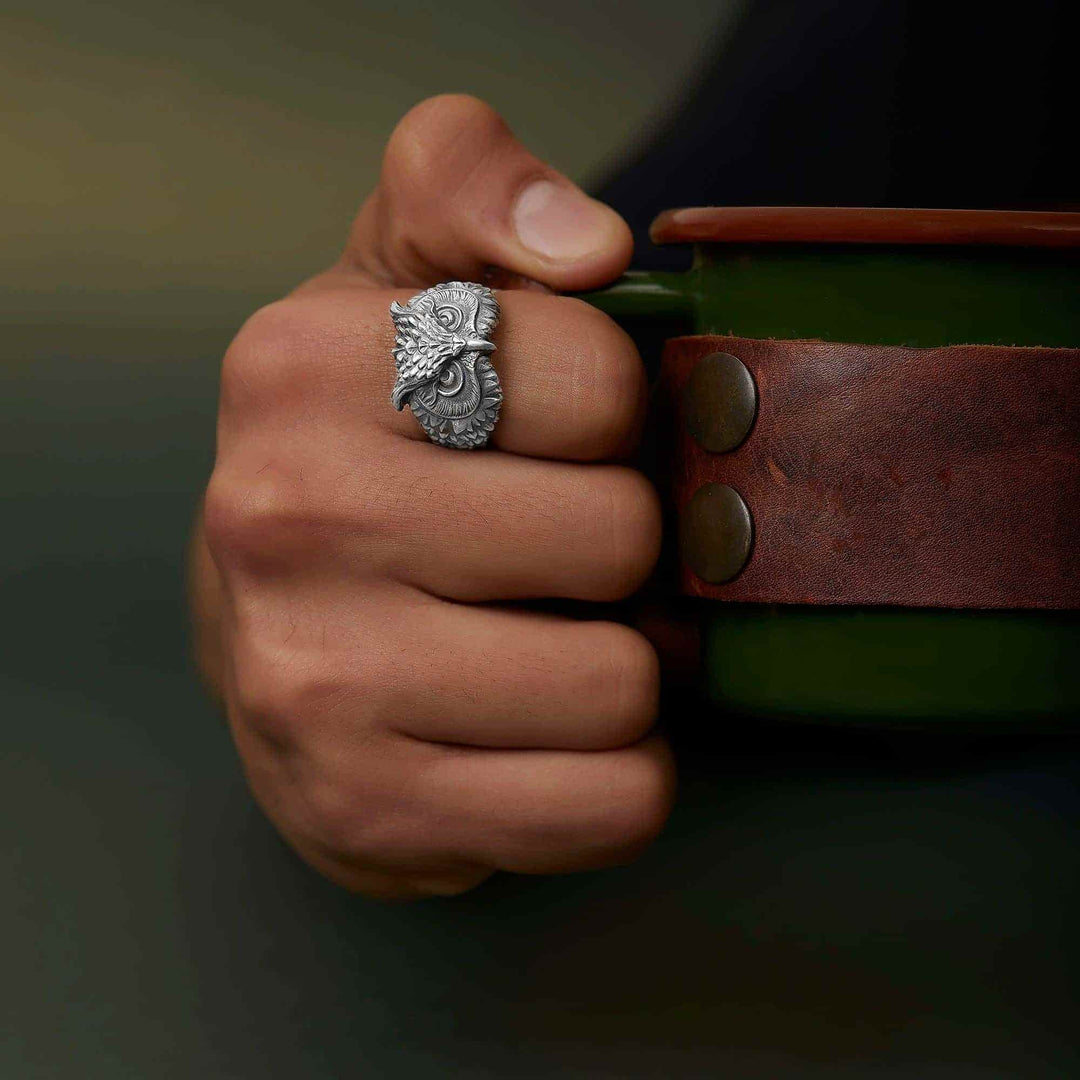 Owl Head Ring