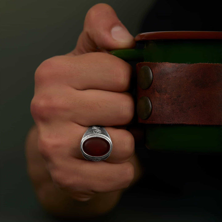 Phoenix Carnelian Gemstone Ring