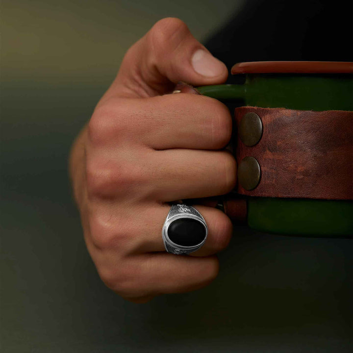 Phoenix Onyx Gemstone Ring
