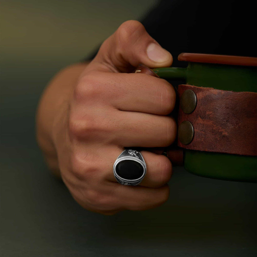 Poseidon Onyx Gemston Ring