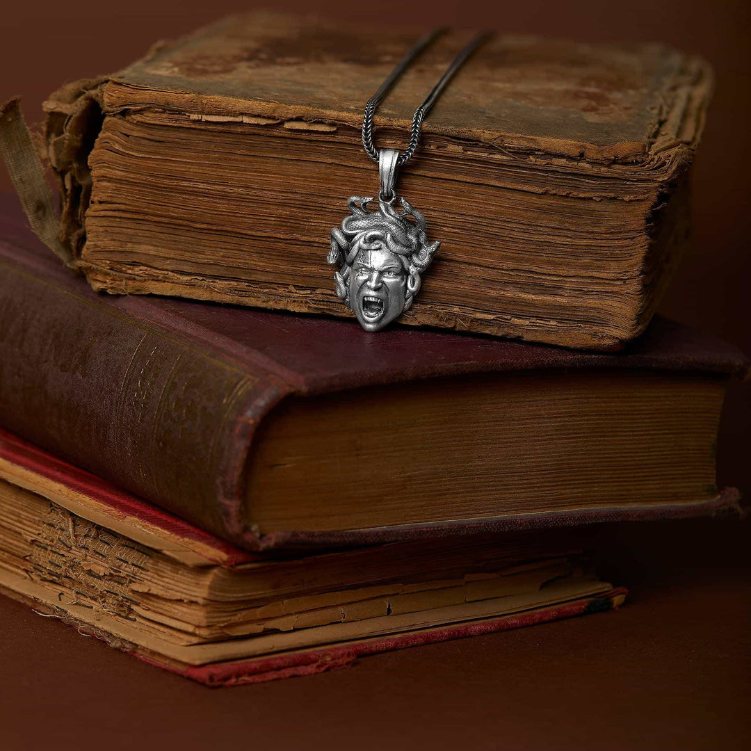 Angry Medusa Head Necklace
