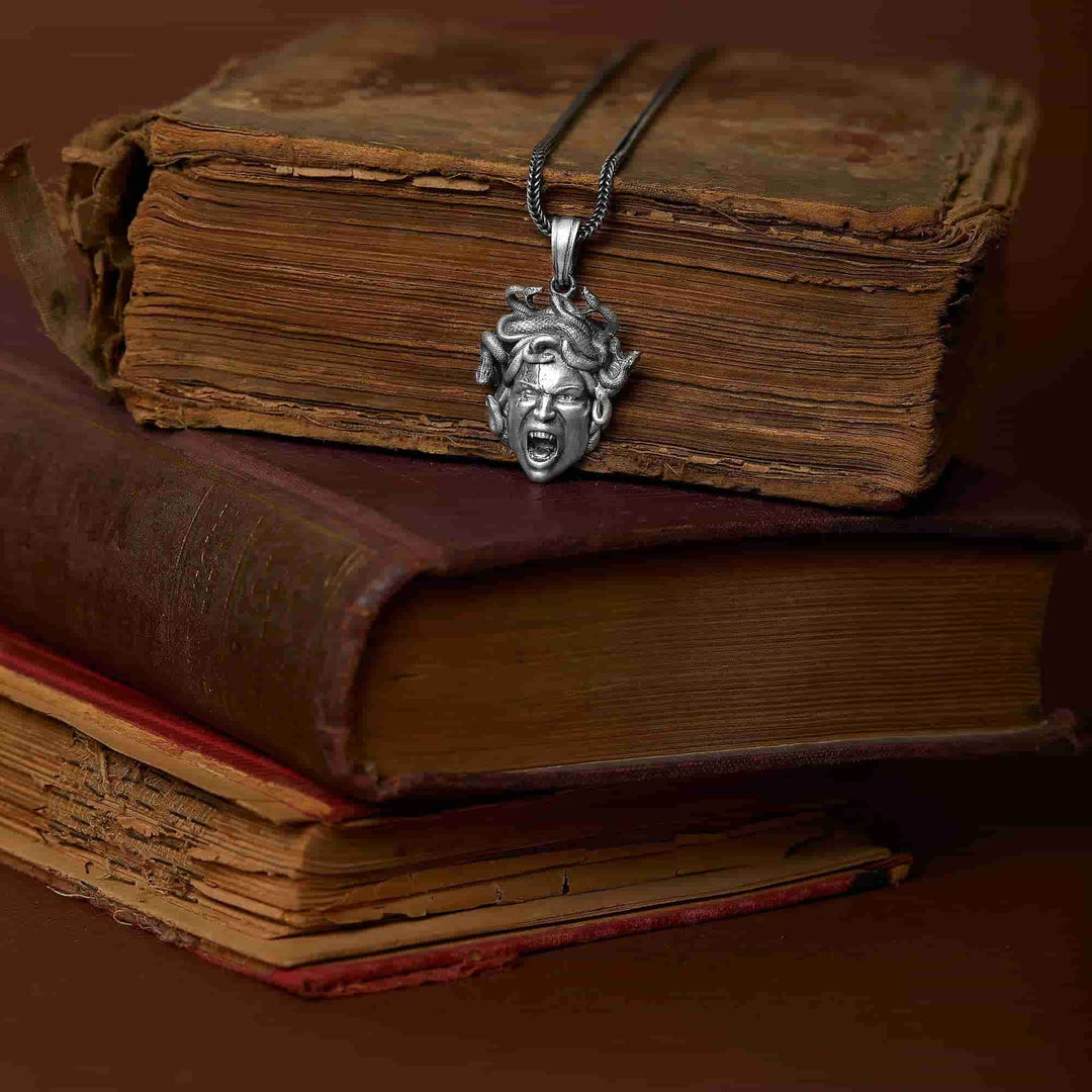 Angry Medusa Head Necklace
