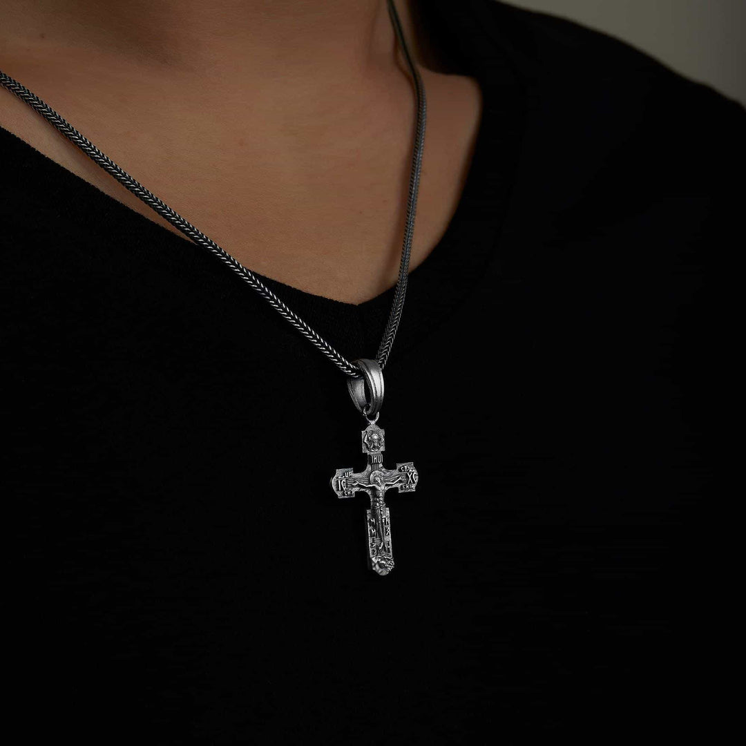 Crucifixion Orthodox Cross Necklace