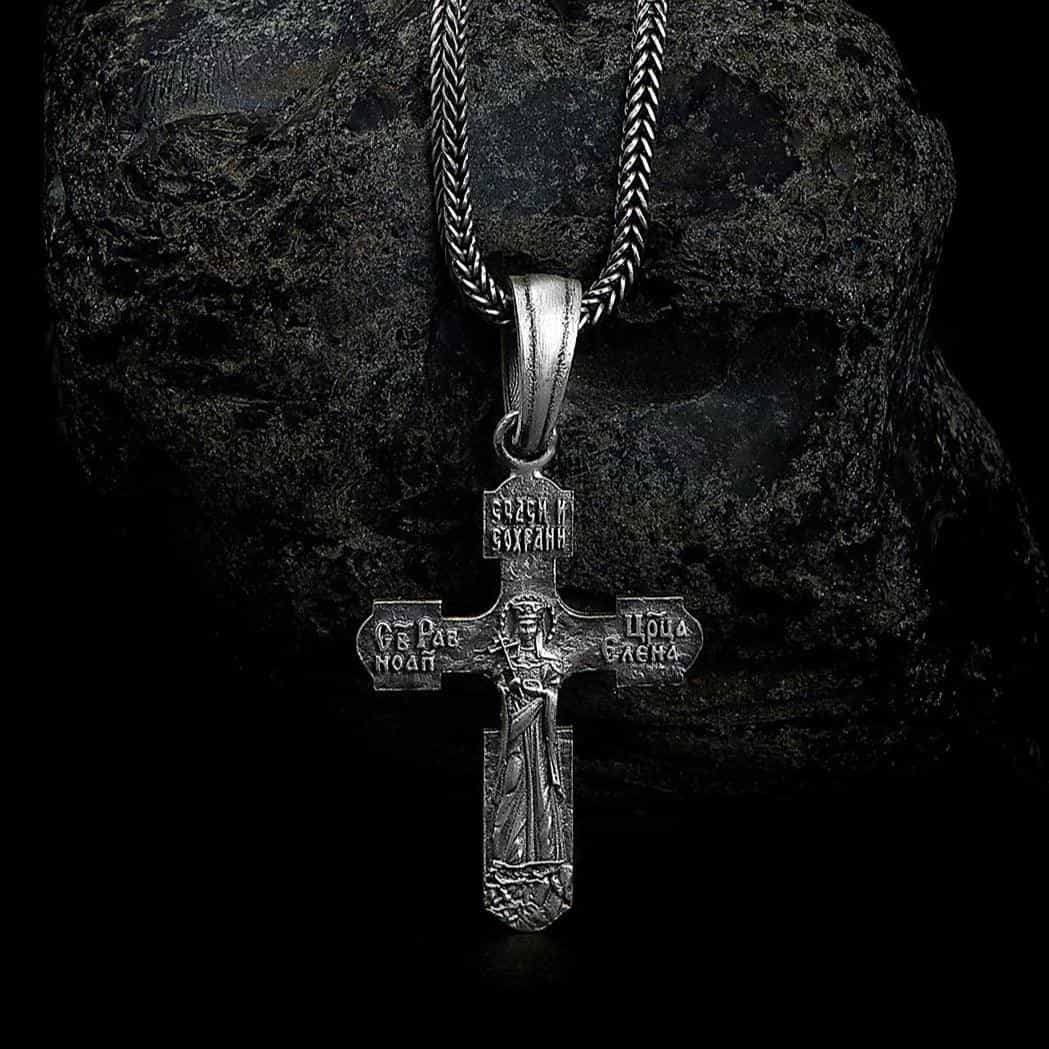 Crucifixion Orthodox Cross Necklace