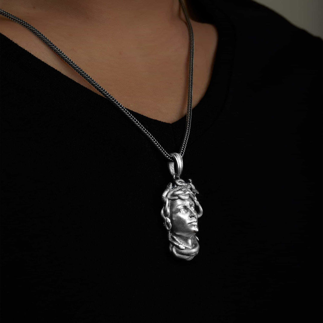 Gorgon Medusa Head Necklace