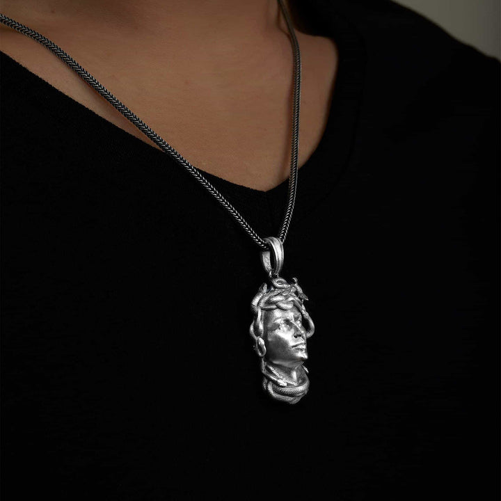 Gorgon Medusa Head Necklace
