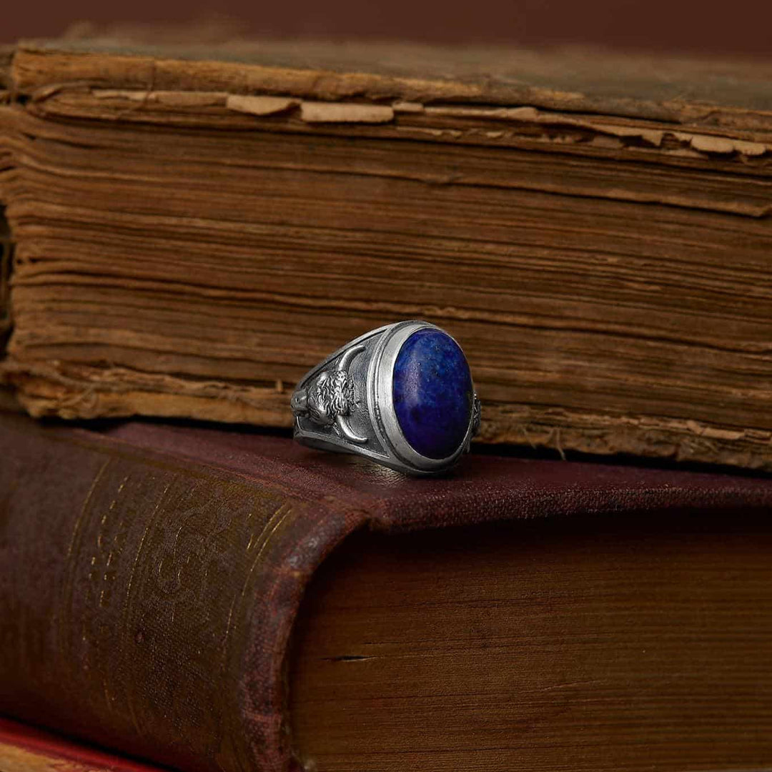 Taurus Bull Lapis Gemstone Ring