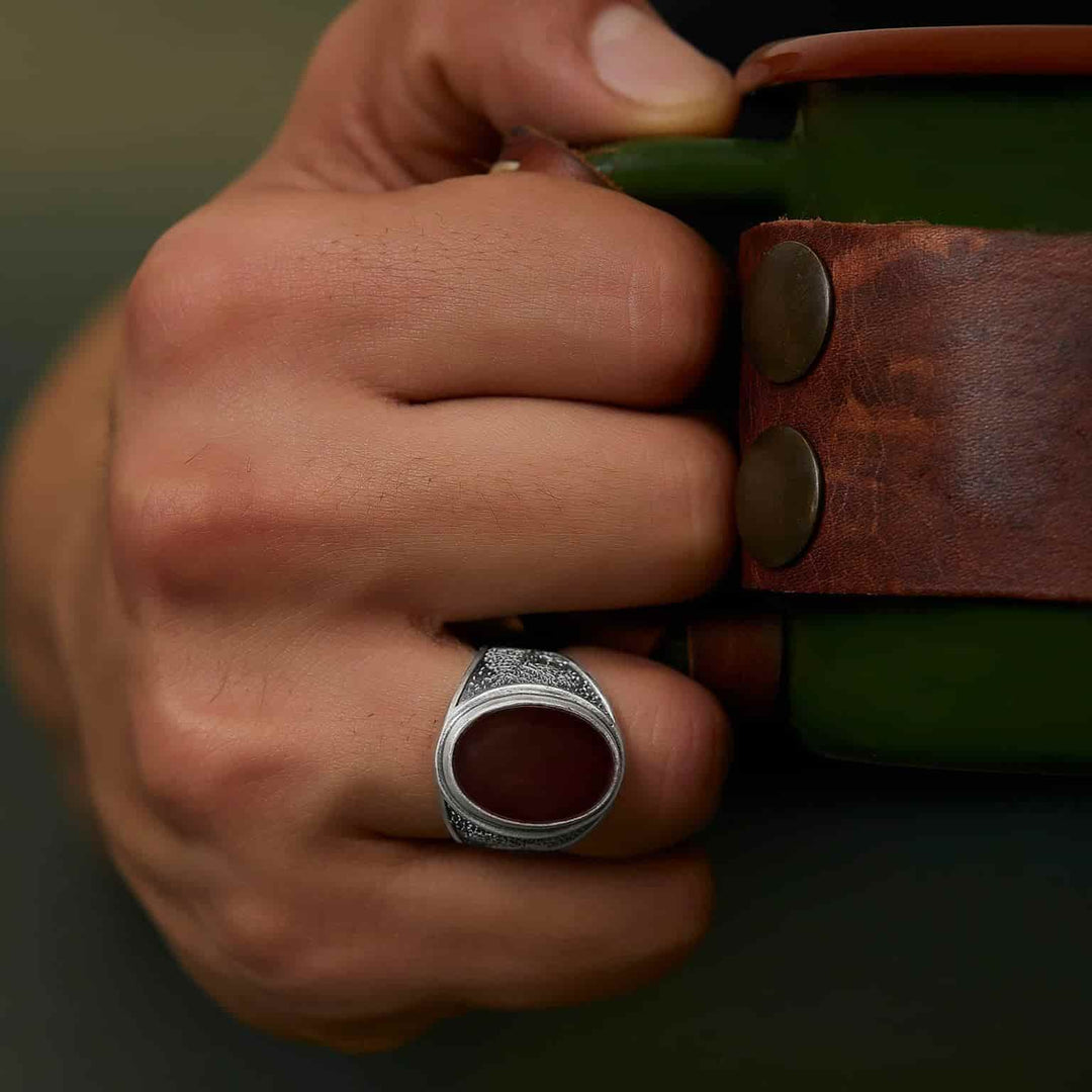 Tree Of Life Carnelian Ring