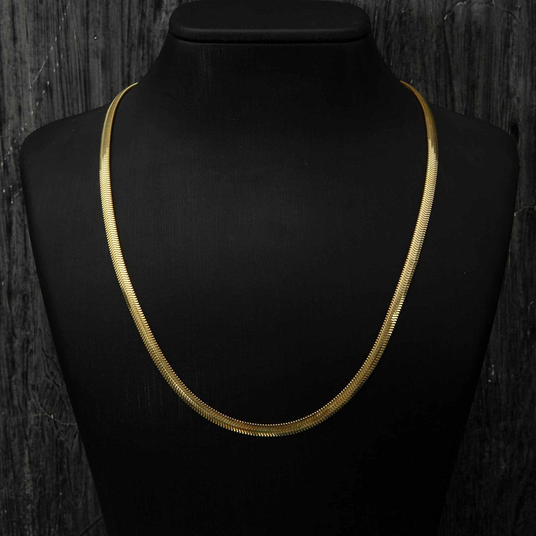 Herringbone Gold-Plated Necklace Chain