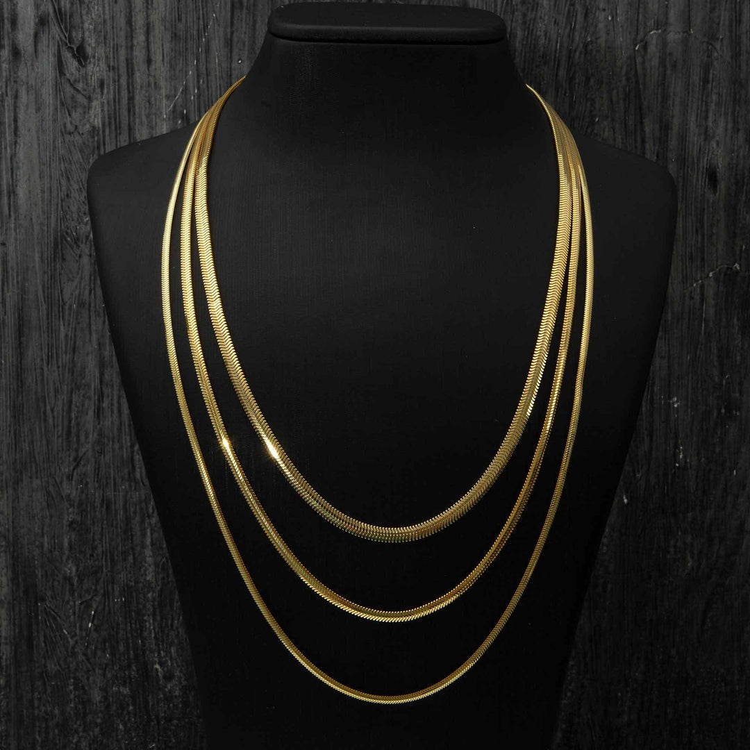 Herringbone Gold-Plated Necklace Chain