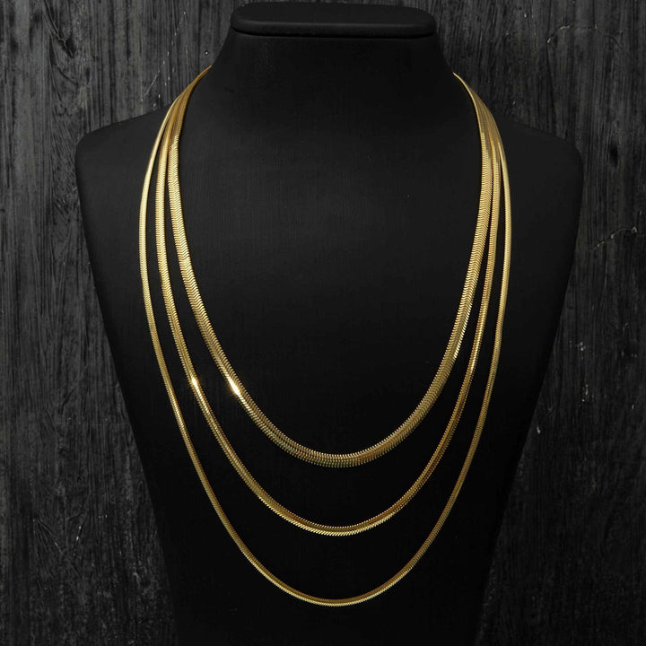 Herringbone Gold-Plated Necklace Chain