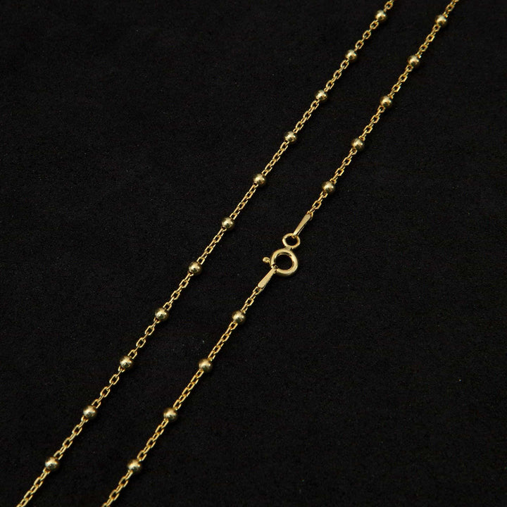 Beaded Gold Chain Necklace