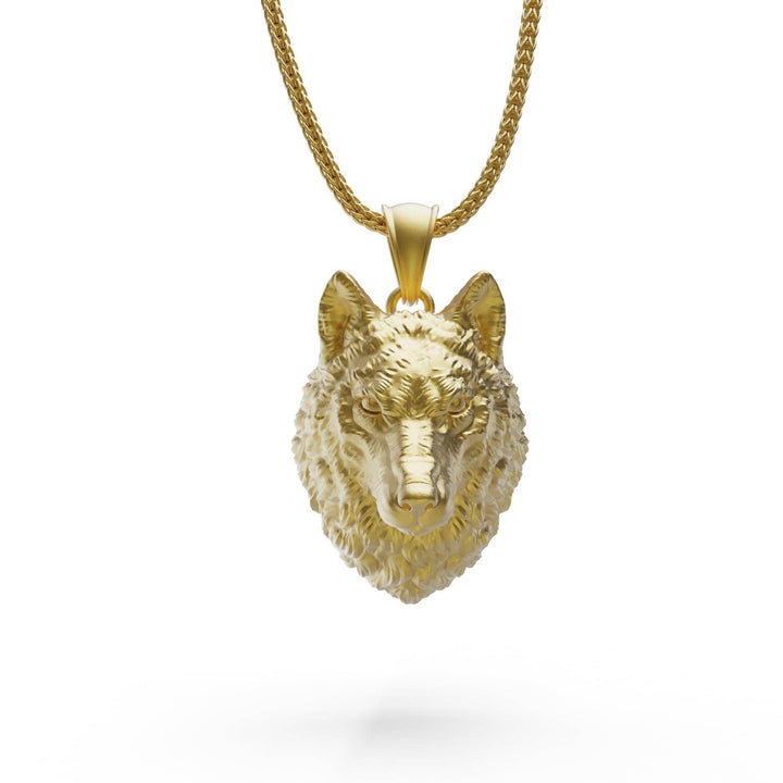 Wild Wolf Head Necklace