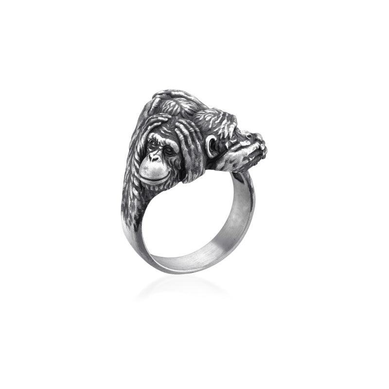 No See No Hear No Speak Evil Ring side view