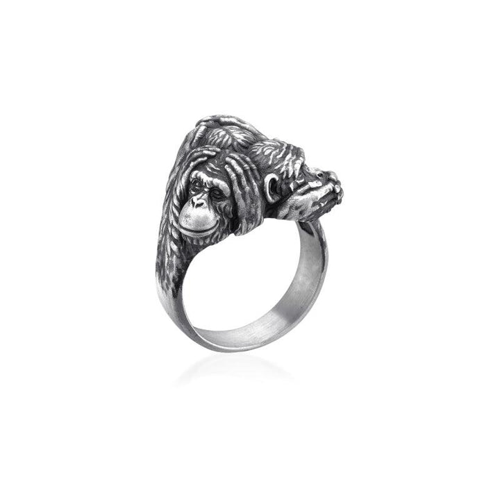 No See No Hear No Speak Evil Ring side view