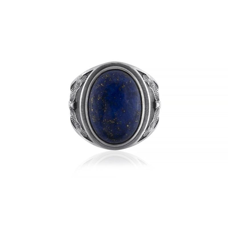 Owl Lapis Ring top view
