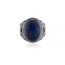 Owl Lapis Ring top view