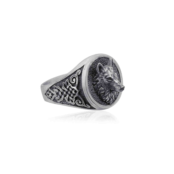 Wolf Head Signet Ring