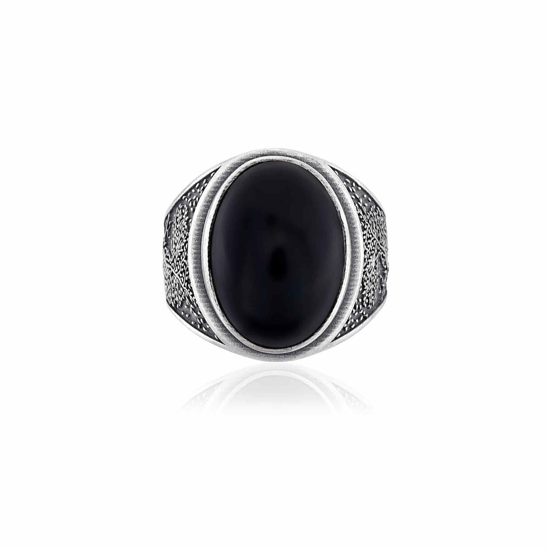 Tree Of Life Onyx Ring