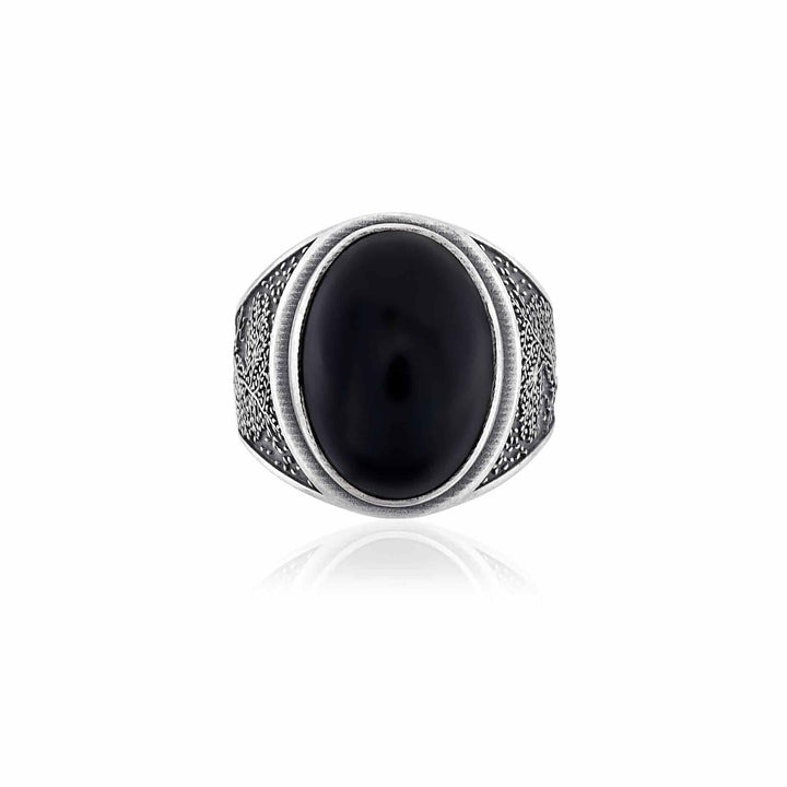 Tree Of Life Onyx Ring
