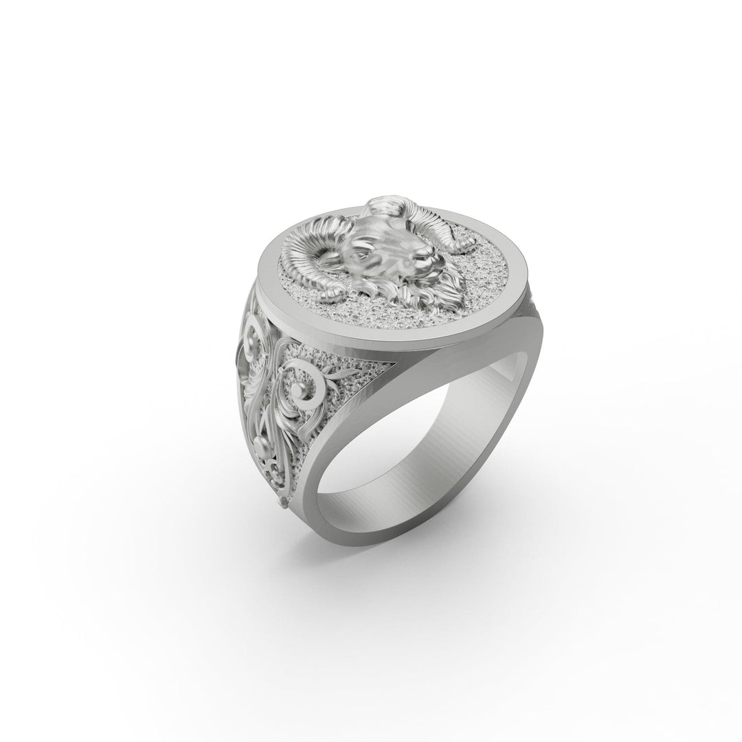 Aries Ram Head Ring