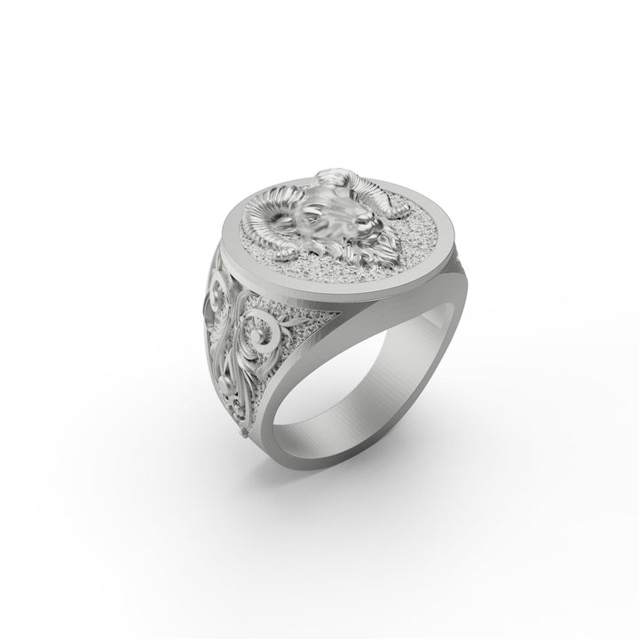 Aries Ram Head Ring