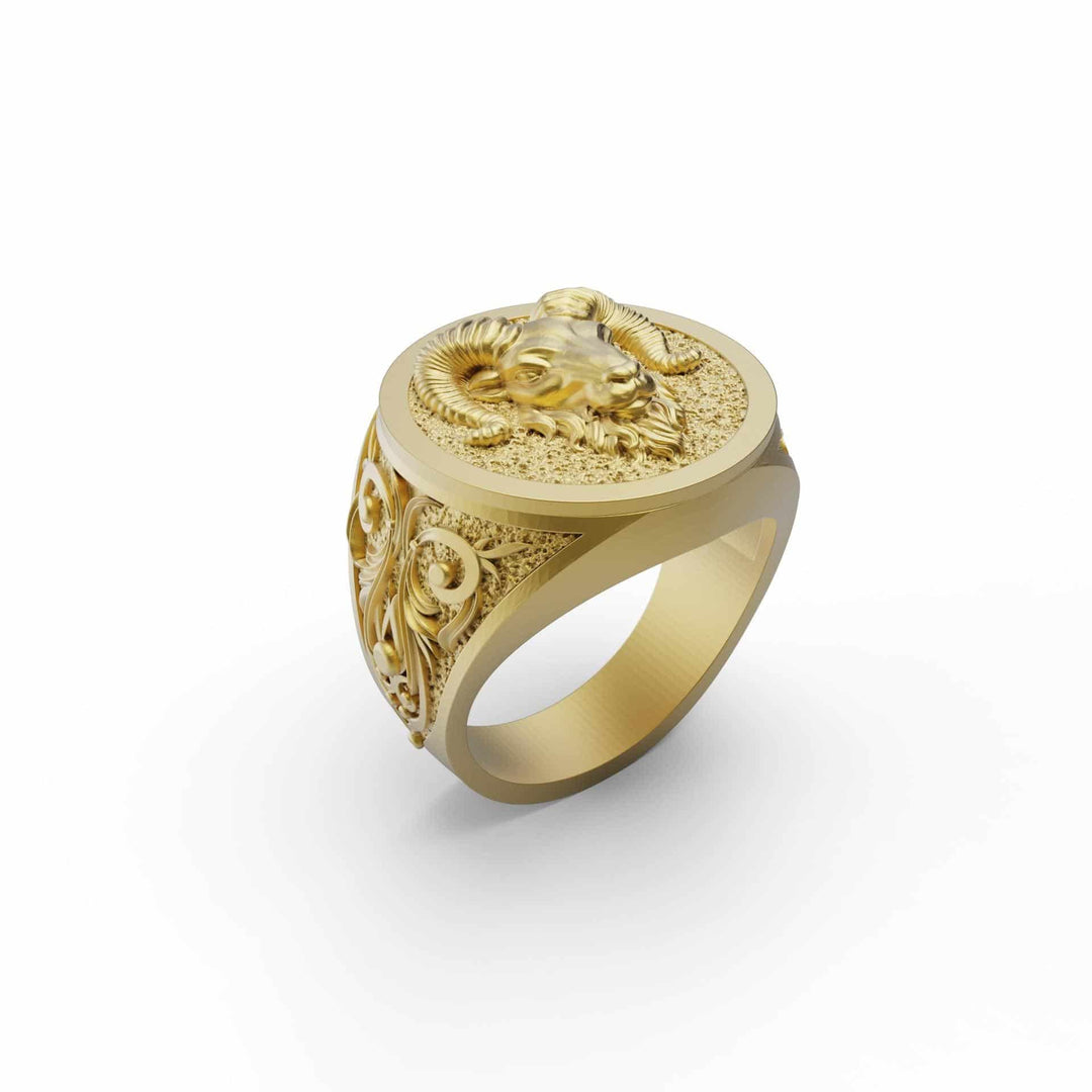Aries Ram Head Ring