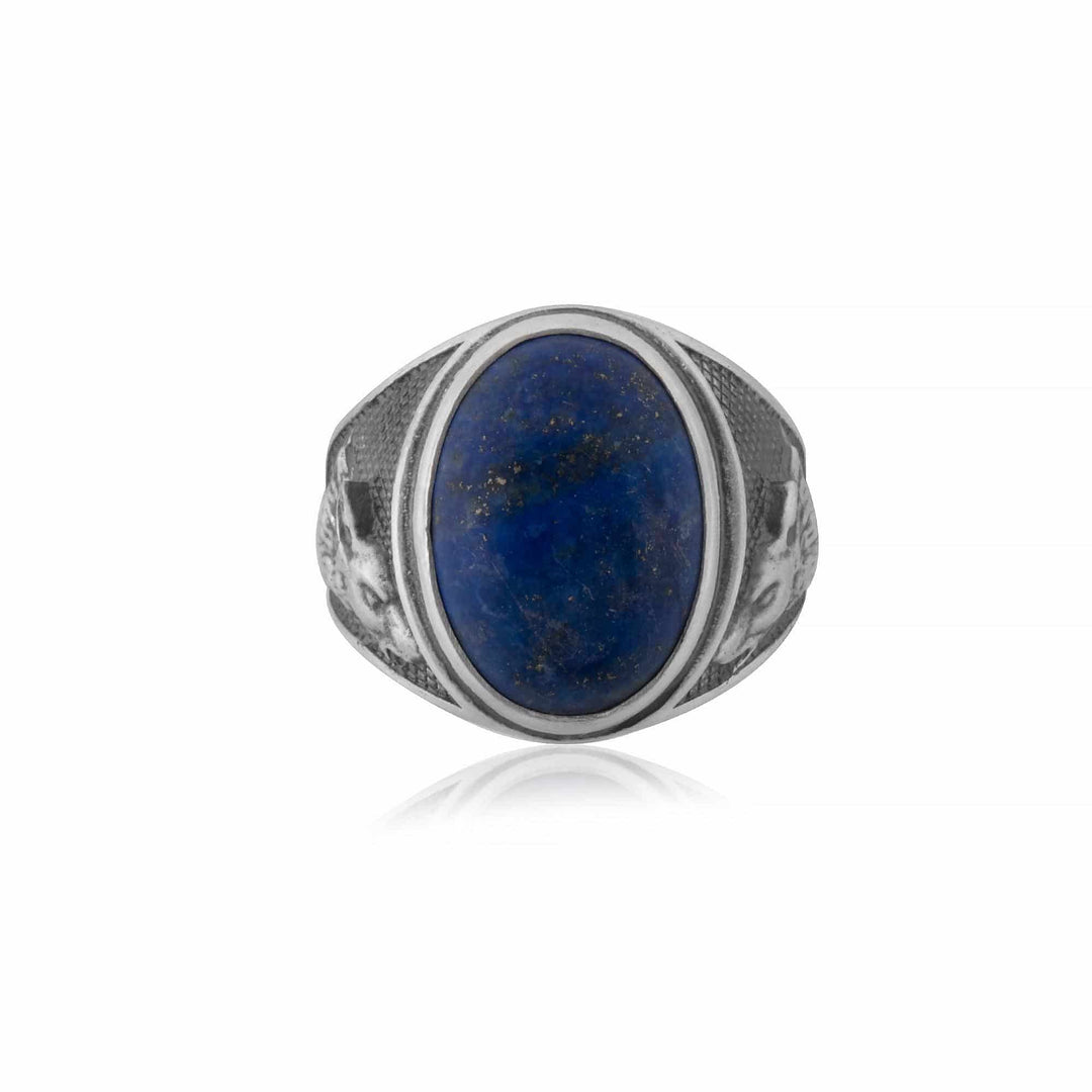Wolf Lapis Gemstone Ring