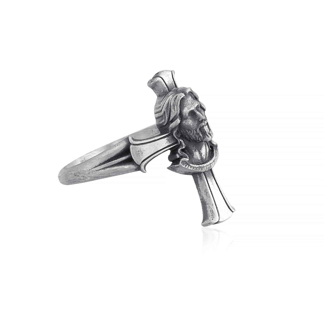 Jesus Cross Thin Ring