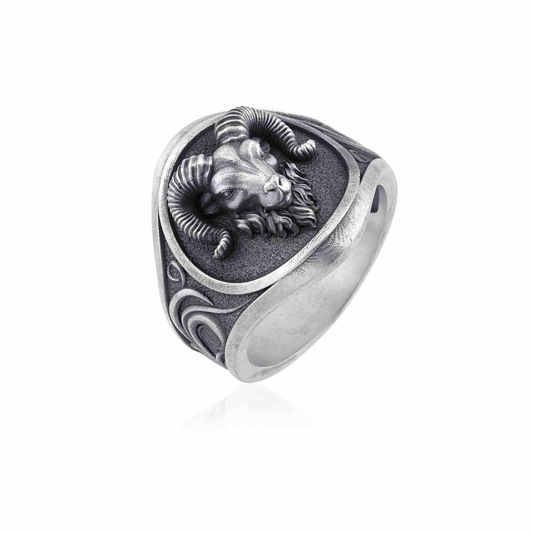 Aries Head Ring