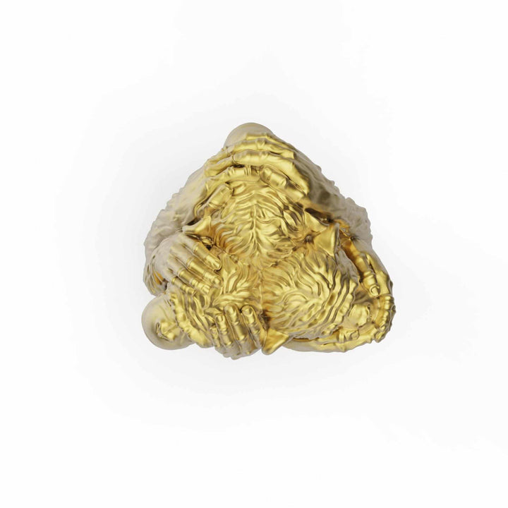 No See No Hear No Speak Evil Ring