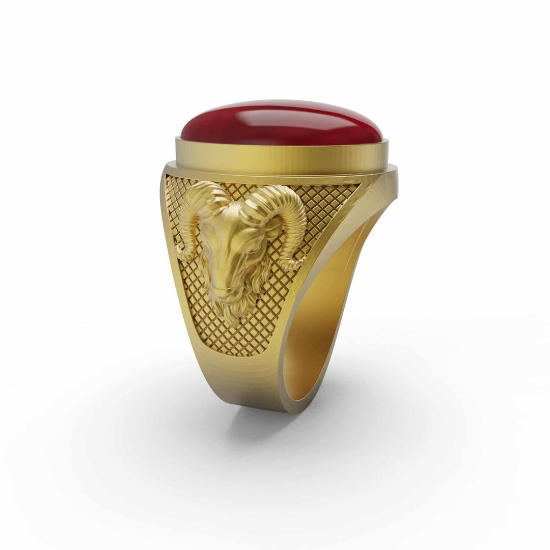 Aries Carnelian Gemstone Ring